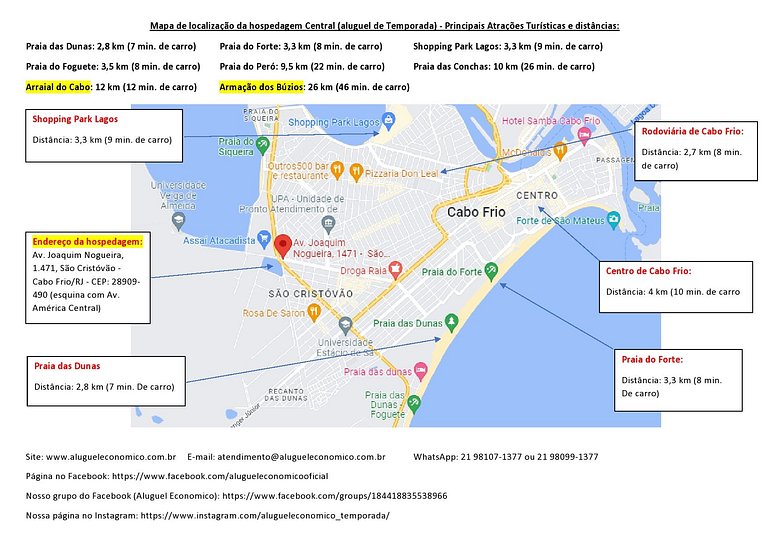 Hospedagem Central - Suíte 103 - Cabo Frio - Aluguel Econômi