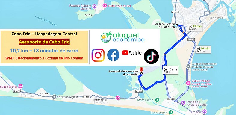 Alojamiento Céntrico - Estudio 115 - Cabo Frio - Alquiler Ec