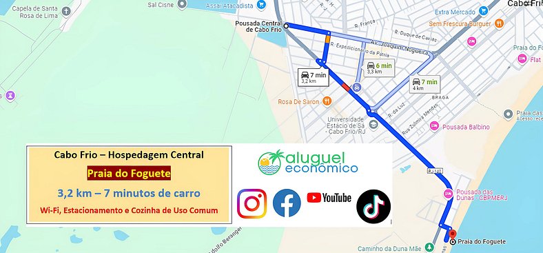 Alojamiento Céntrico - Estudio 115 - Cabo Frio - Alquiler Ec