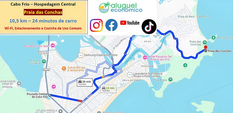 Alojamiento Céntrico - Estudio 115 - Cabo Frio - Alquiler Ec