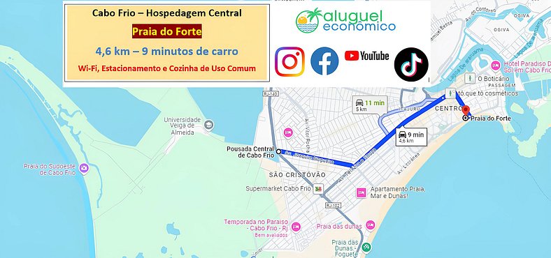 Alojamiento Céntrico - Estudio 115 - Cabo Frio - Alquiler Ec