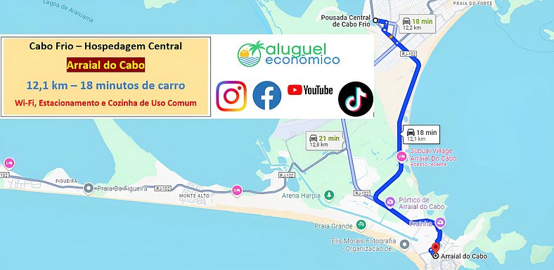 Alojamiento Céntrico - Suite 102 - Cabo Frio - Alquiler Econ