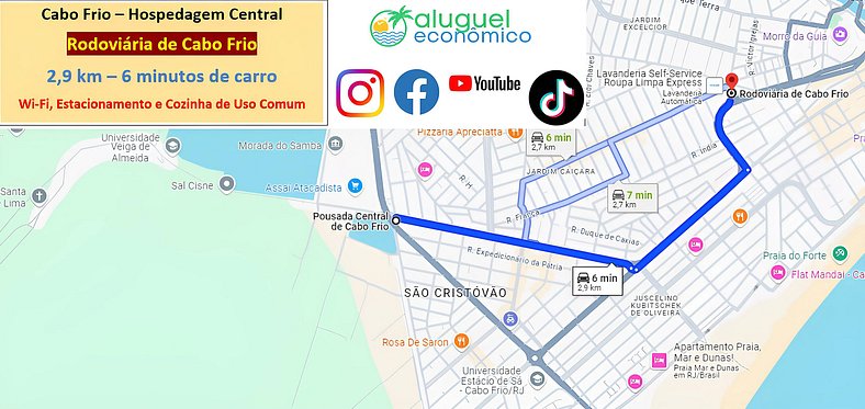 Alojamiento Céntrico - Suite 102 - Cabo Frio - Alquiler Econ