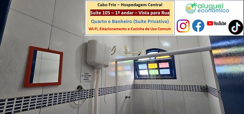 Alojamiento Céntrico - Suite 105 - Cabo Frio - Alquiler Econ