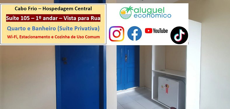 Alojamiento Céntrico - Suite 105 - Cabo Frio - Alquiler Econ