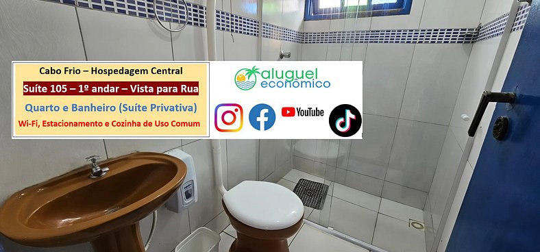 Alojamiento Céntrico - Suite 105 - Cabo Frio - Alquiler Econ