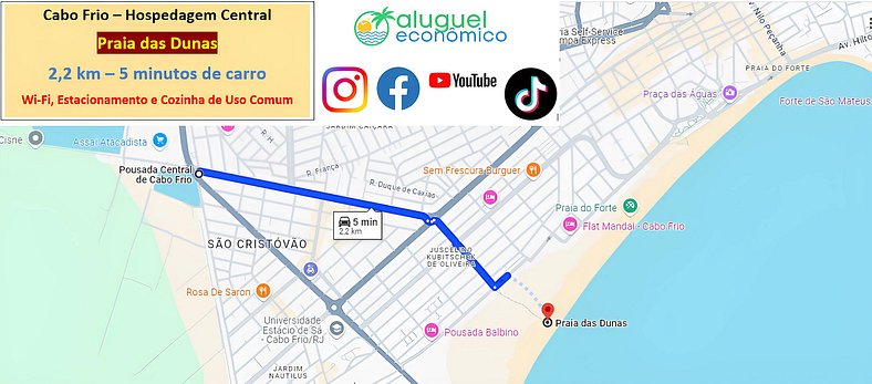 Alojamiento Céntrico - Suite 201 - Cabo Frio - Alquiler Econ