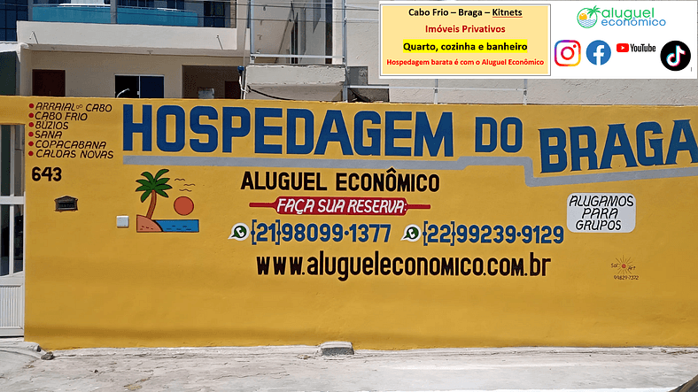 Braga - Kitnet 02 - Cabo Frio - Aluguel Econômico