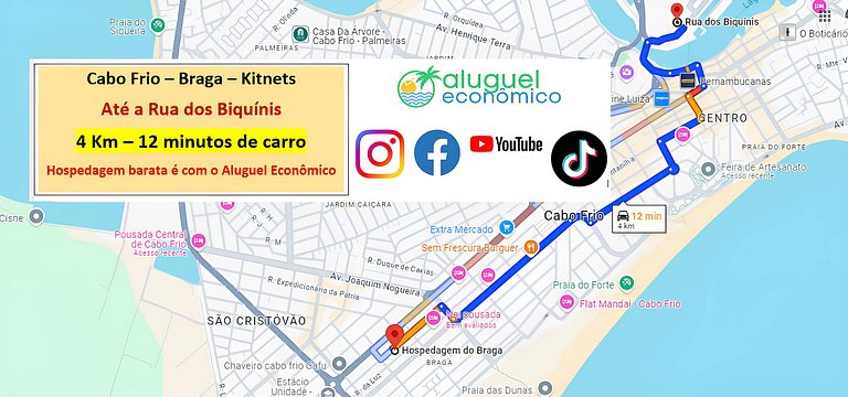 Braga - Kitnet 04 - Cabo Frio - Aluguel Econômico