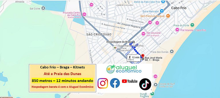 Braga - Kitnet 06 - Cabo Frio - Alquiler Económico