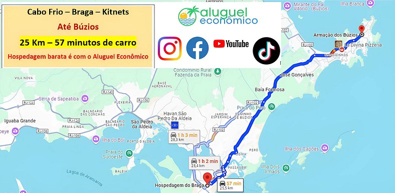 Braga - Kitnet 12 - Cabo Frio - Aluguel Econômico