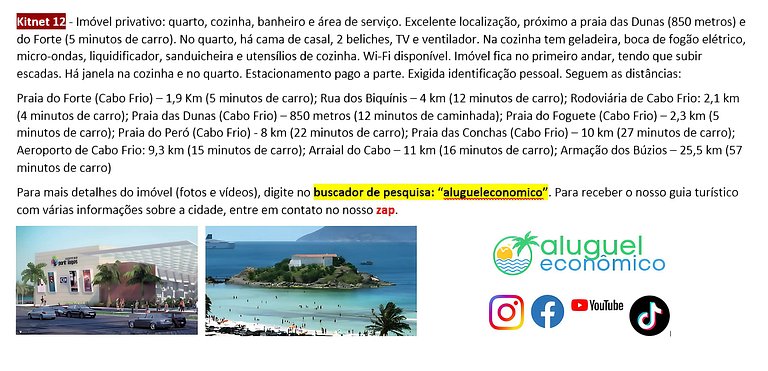 Braga - Kitnet 12 - Cabo Frio - Economic Rental