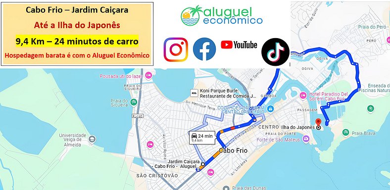 Cabo Frio - Kitnet 102 - Jardim Caiçara - Aluguel Econômico