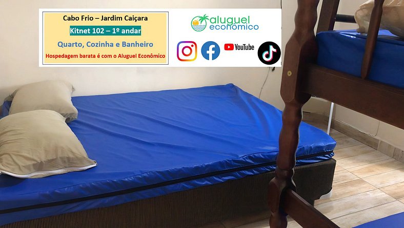 Cabo Frio - Kitnet 102 - Jardim Caiçara - Economic Rental