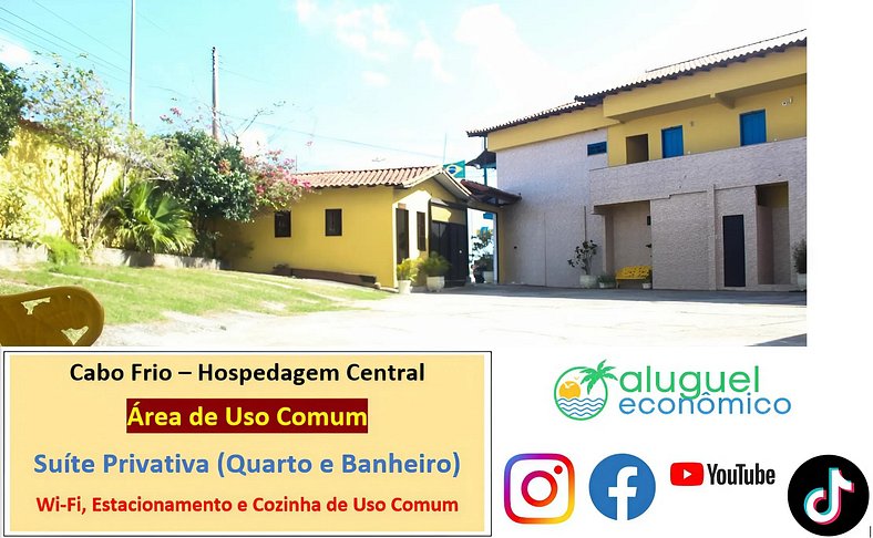 Central Accommodation - Studio 115 - Cabo Frio - Economic Re