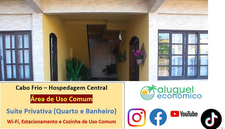 Central Accommodation - Studio 115 - Cabo Frio - Economic Re