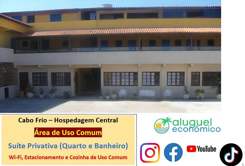 Central Accommodation - Studio 115 - Cabo Frio - Economic Re