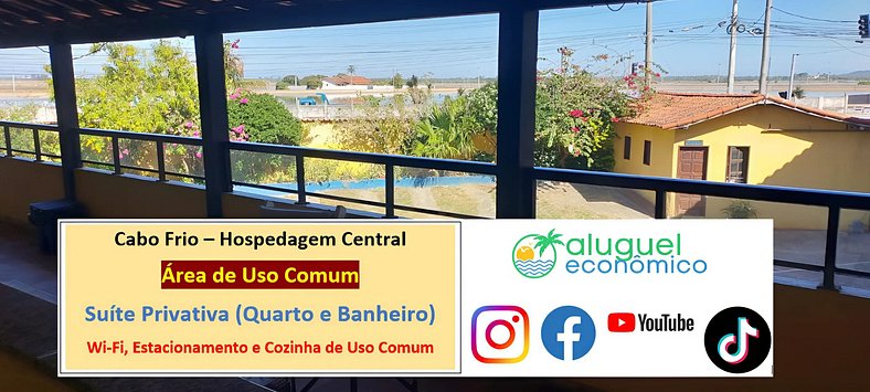 Central Accommodation - Studio 115 - Cabo Frio - Economic Re