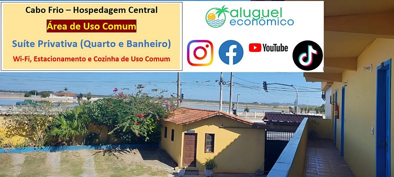 Central Accommodation - Studio 115 - Cabo Frio - Economic Re