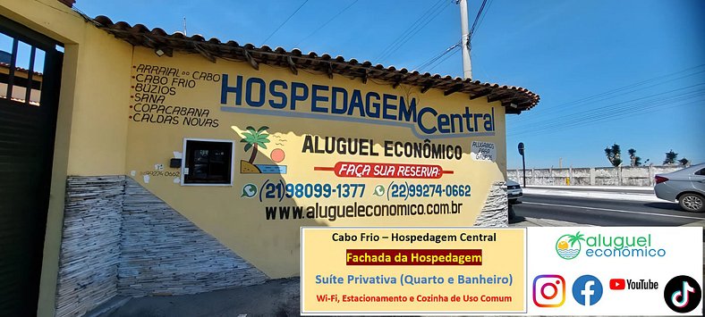 Central Accommodation - Studio 115 - Cabo Frio - Economic Re