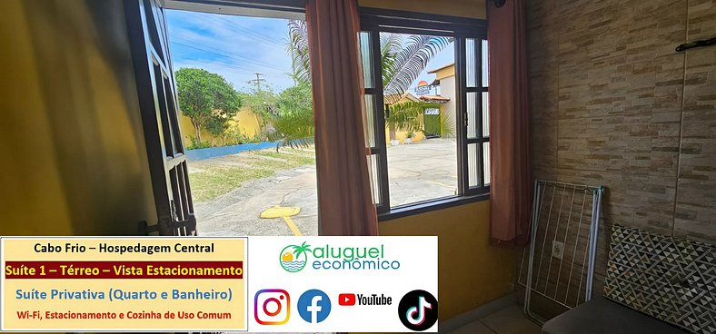 Central Accommodation - Suite 01 - Cabo Frio - Economic Rent