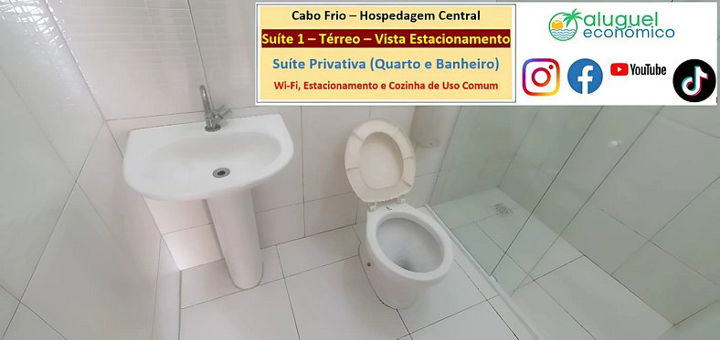 Central Accommodation - Suite 01 - Cabo Frio - Economic Rent