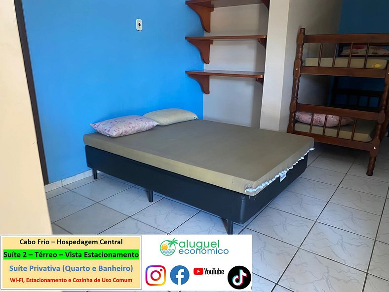 Central Accommodation - Suite 02 - Cabo Frio - Economic Rent