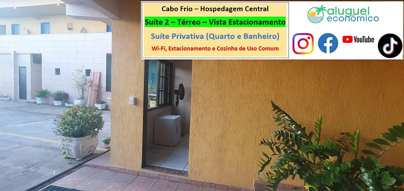 Central Accommodation - Suite 02 - Cabo Frio - Economic Rent