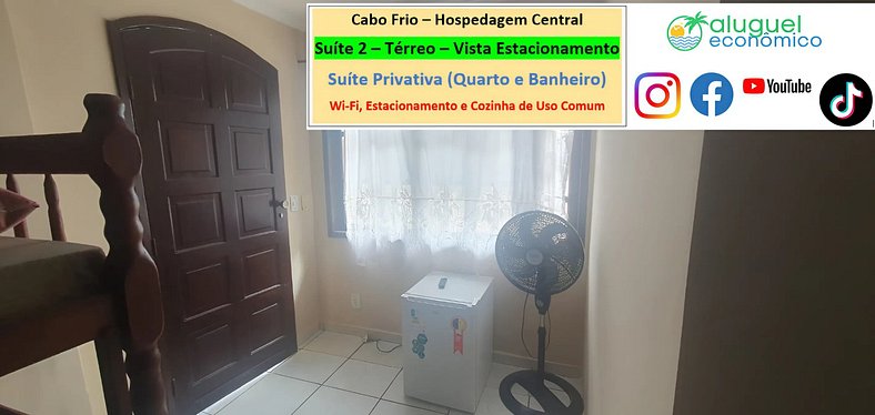 Central Accommodation - Suite 02 - Cabo Frio - Economic Rent