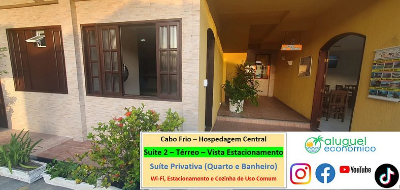 Central Accommodation - Suite 02 - Cabo Frio - Economic Rent