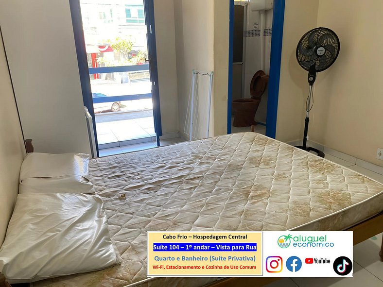 Central Accommodation - Suite 104 - Cabo Frio - Economic Ren