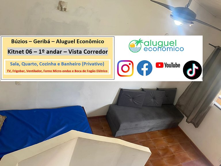 Geribá - Búzios - Kitnet 06 - Aluguel Econômico