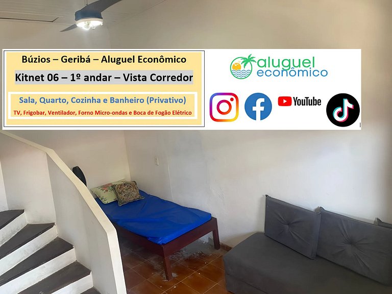 Geribá - Búzios - Kitnet 06 - Aluguel Econômico