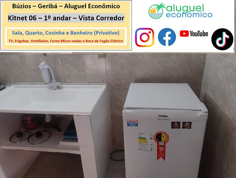 Geribá - Búzios - Kitnet 06 - Aluguel Econômico