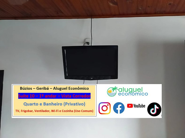 Geribá - Búzios - Suíte 10 - Aluguel Econômico