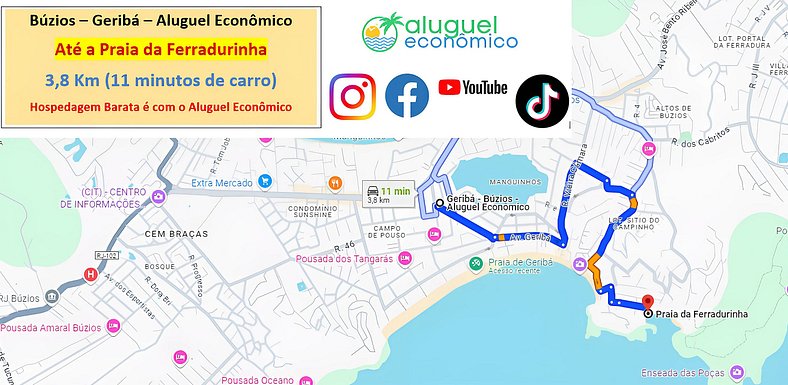 Geribá - Búzios - Suíte 11 - Aluguel Econômico