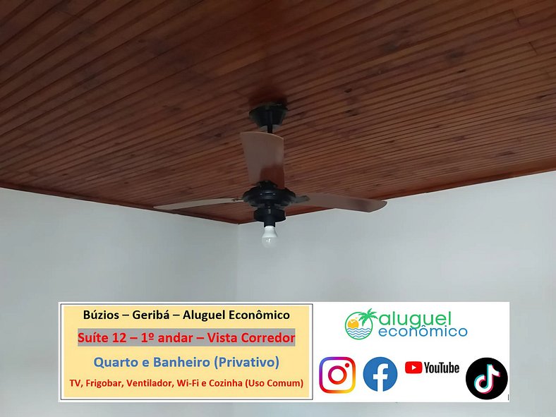 Geribá - Búzios - Suíte 12 - Aluguel Econômico