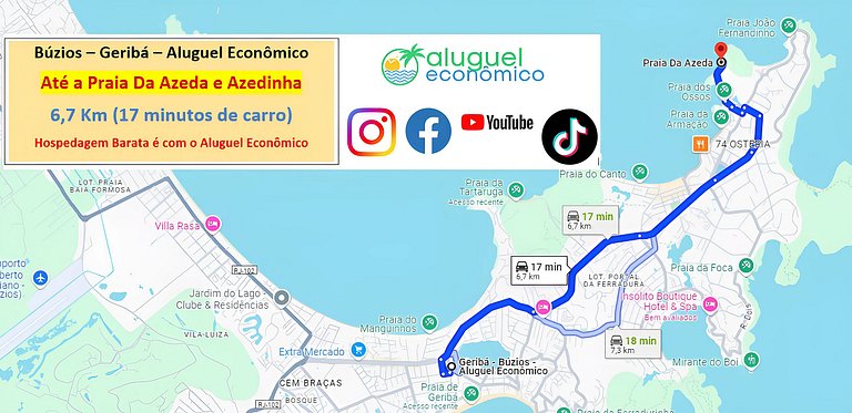 Geribá - Búzios - Suíte 13 - Aluguel Econômico