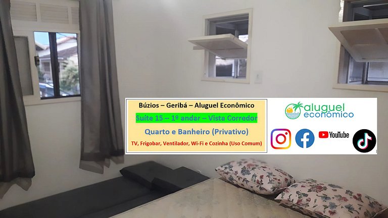 Geribá - Búzios - Suíte 15 - Aluguel Econômico