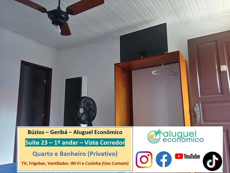 Geribá - Búzios - Suíte 23 - Aluguel Econômico