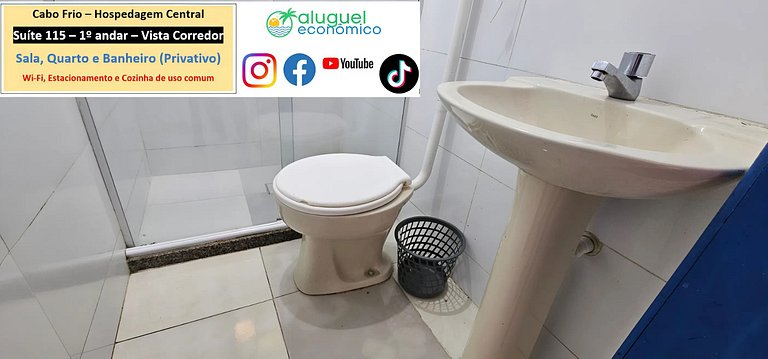 Hospedagem Central - Studio 115 - Cabo Frio - Aluguel Econôm