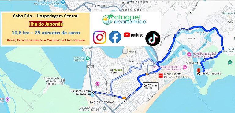 Hospedagem Central - Suíte 101 - Cabo Frio - Aluguel Econômi