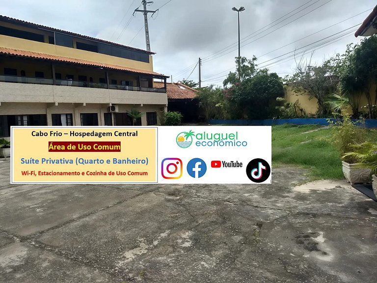 Hospedagem Central - Suíte 101 - Cabo Frio - Aluguel Econômi