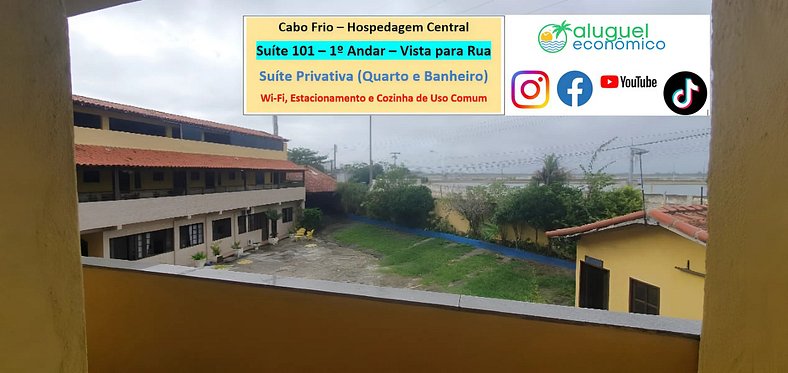 Hospedagem Central - Suíte 101 - Cabo Frio - Aluguel Econômi