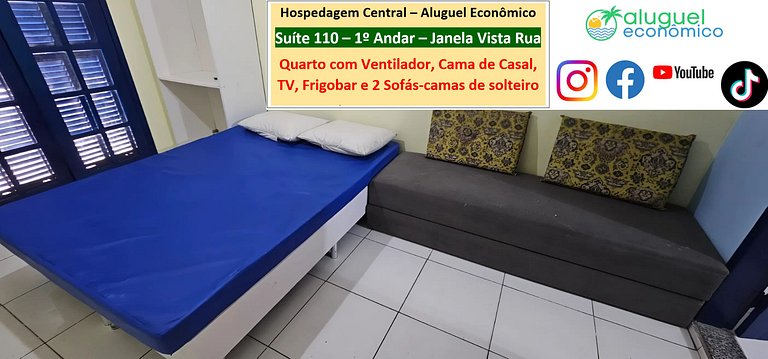 Hospedagem Central - Suíte 110 - Cabo Frio - Aluguel Econômi