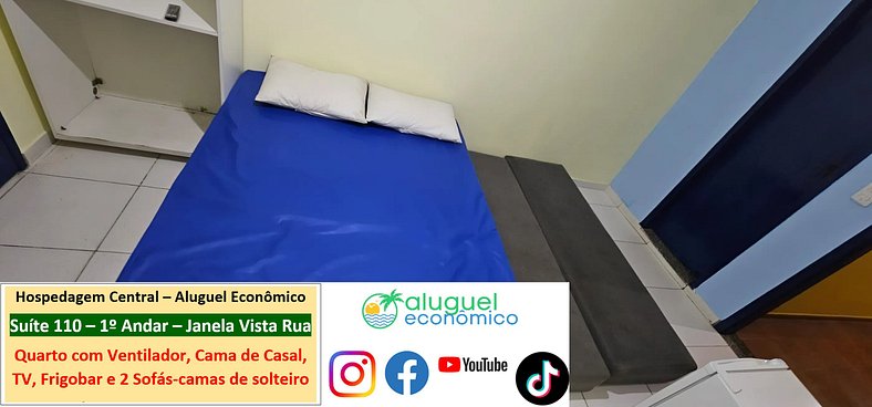 Hospedagem Central - Suíte 110 - Cabo Frio - Aluguel Econômi