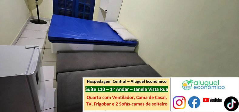 Hospedagem Central - Suíte 110 - Cabo Frio - Aluguel Econômi