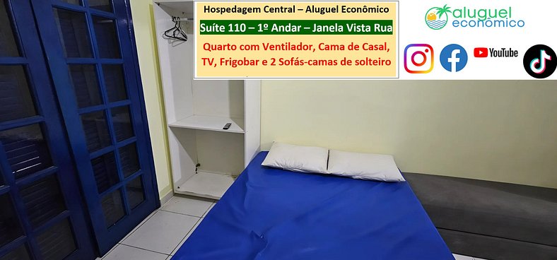 Hospedagem Central - Suíte 110 - Cabo Frio - Aluguel Econômi