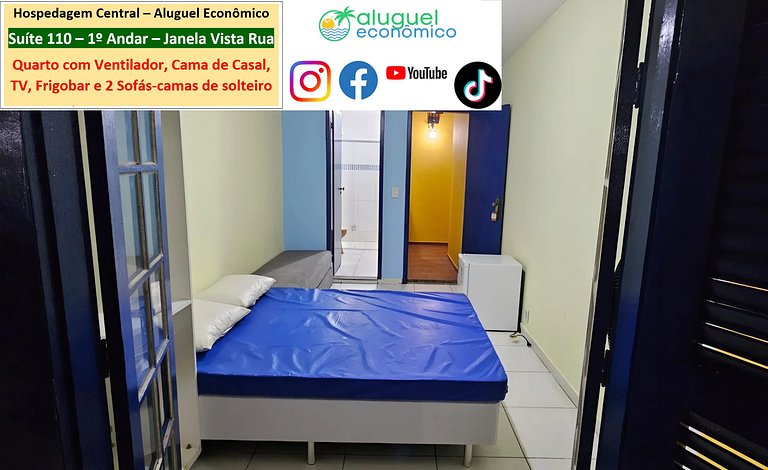 Hospedagem Central - Suíte 110 - Cabo Frio - Aluguel Econômi