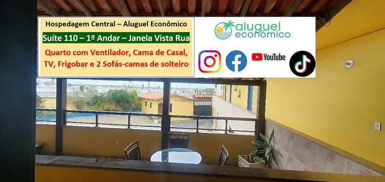 Hospedagem Central - Suíte 110 - Cabo Frio - Aluguel Econômi